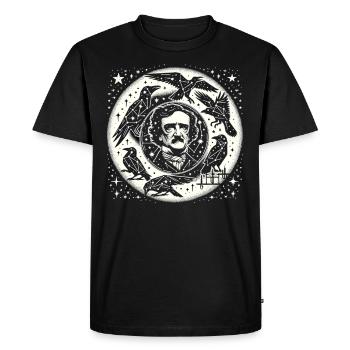 Fan d’Edgar Allan Poe, Littérature classique, - T-shirt Premium bio Homme - noir - Devant - Nico (187cm)