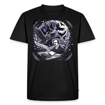 Edgar Allan Poe Fan, littérature classique, - T-shirt Premium bio Homme - noir - Devant - Nico (187cm)