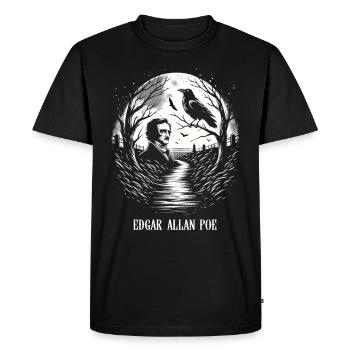 Fan d’Edgar Allan Poe, Littérature classique, - T-shirt Premium bio Homme - noir - Devant - Nico (187cm)