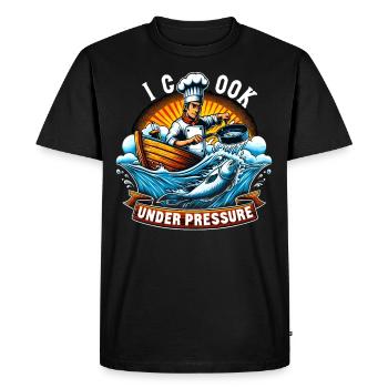 Navigation de plaisance Papa Bateau Capitaine Ponton Sailor Croisière - T-shirt Premium bio Homme - noir - Devant - Nico (187cm)