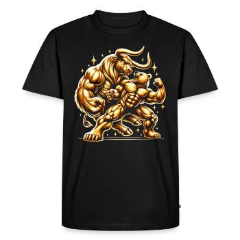 Trader d'or Trader Forex Trader XAUUSD - T-shirt Premium bio Homme - noir - Devant - Nico (187cm)