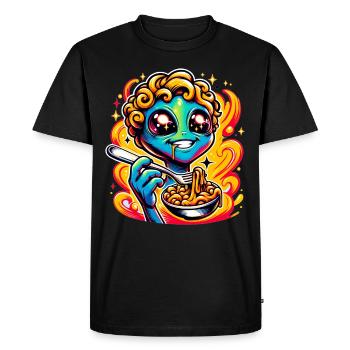 Alien Extraterrestrial Area 51 Ufo Space Geek - Men's Premium Organic T-Shirt - black - Front - Nico (187cm)