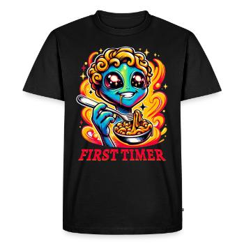 Alien Extraterrestrial Area 51 Ufo Space Geek - Men's Premium Organic T-Shirt - black - Front - Nico (187cm)