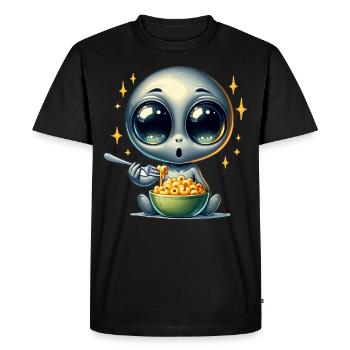 Alien Extraterrestrial Area 51 Ufo Space Geek - Men's Premium Organic T-Shirt - black - Front - Nico (187cm)
