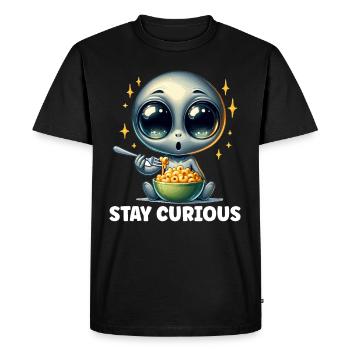 Alien Extraterrestrial Area 51 Ufo Space Geek - Men's Premium Organic T-Shirt - black - Front - Nico (187cm)