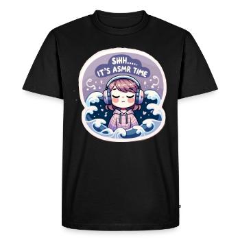Asmr Chuchotant Asmr Enthousiaste Pleine Conscience - T-shirt Premium bio Homme - noir - Devant - Nico (187cm)