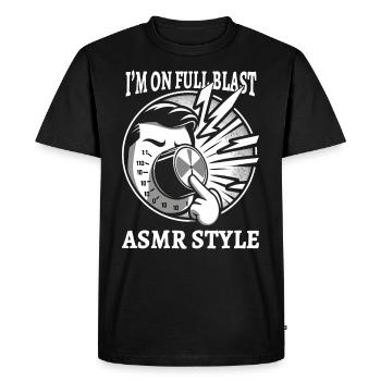 Asmr Chuchotement Asmr Enthousiaste Pleine conscience - T-shirt Premium bio Homme - noir - Devant - Nico (187cm)