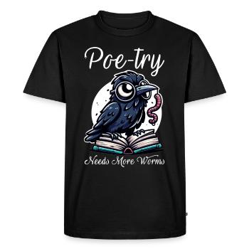 Fan d’Edgar Allan Poe, Littérature classique, - T-shirt Premium bio Homme - noir - Devant - Nico (187cm)