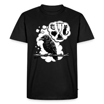 Edgar Allan Poe Fan, littérature classique, - T-shirt Premium bio Homme - noir - Devant - Nico (187cm)