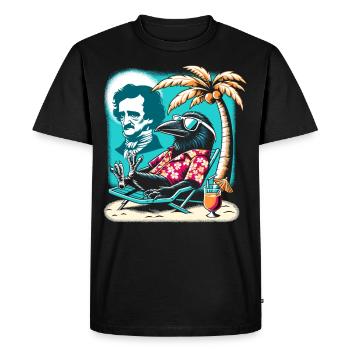 Edgar Allan Poe Fan, littérature classique, - T-shirt Premium bio Homme - noir - Devant - Nico (187cm)