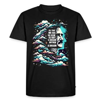 Fan d’Edgar Allan Poe, Littérature classique, - T-shirt Premium bio Homme - noir - Devant - Nico (187cm)