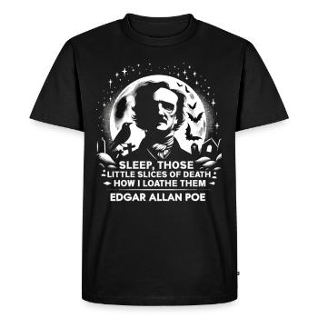 Edgar Allan Poe Fan, littérature classique, - T-shirt Premium bio Homme - noir - Devant - Nico (187cm)