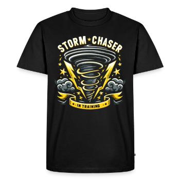Tempête de tornade pour enfants de météorologie, L'éventail de tempête - T-shirt Premium bio Homme - noir - Devant - Nico (187cm)