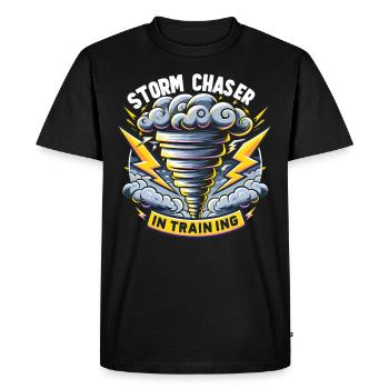 Tempête de tornade pour enfants de météorologie, L'éventail de tempête - T-shirt Premium bio Homme - noir - Devant - Nico (187cm)