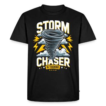 Tempête de tornade pour enfants de météorologie, L'éventail de tempête - T-shirt Premium bio Homme - noir - Devant - Nico (187cm)