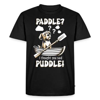 Canotage Papa Capitaine de bateau Ponton Marin Croisière - T-shirt Premium bio Homme - noir - Devant - Nico (187cm)