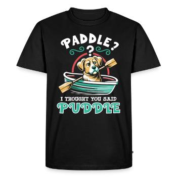 Canotage Papa Capitaine de bateau Ponton Marin Croisière - T-shirt Premium bio Homme - noir - Devant - Nico (187cm)