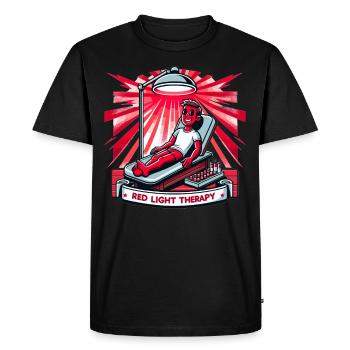 Thérapie par la lumière rouge Thérapie au laser de faible intensité pour le - T-shirt Premium bio Homme - noir - Devant - Nico (187cm)