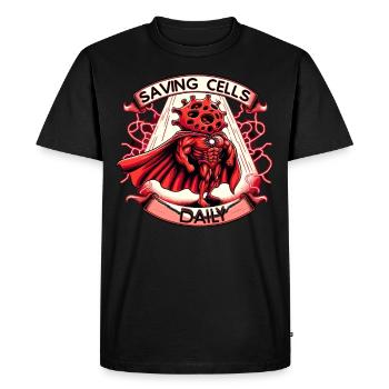 Thérapie par la lumière rouge Thérapie au laser de faible intensité pour le - T-shirt Premium bio Homme - noir - Devant - Nico (187cm)