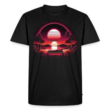 Thérapie par la lumière rouge Thérapie au laser de faible intensité pour le - T-shirt Premium bio Homme - noir - Devant - Nico (187cm)