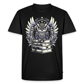 Cadeau pour les amoureux des livres avec - T-shirt Premium bio Homme - noir - Devant - Nico (187cm)