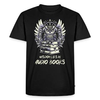 Cadeau pour les amoureux des livres avec - T-shirt Premium bio Homme - noir - Devant - Nico (187cm)