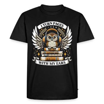 Cadeau pour les amoureux des livres avec - T-shirt Premium bio Homme - noir - Devant - Nico (187cm)