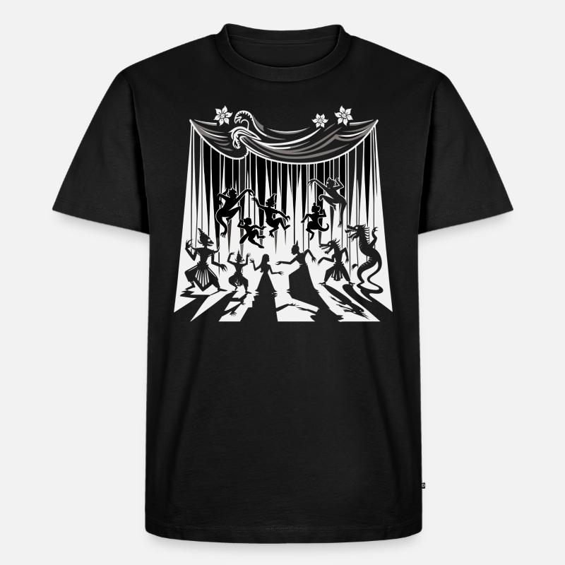 Puppet Mastery Shadow Play Bauchredner-geschenk - Männer Premium Bio T-Shirt - Schwarz