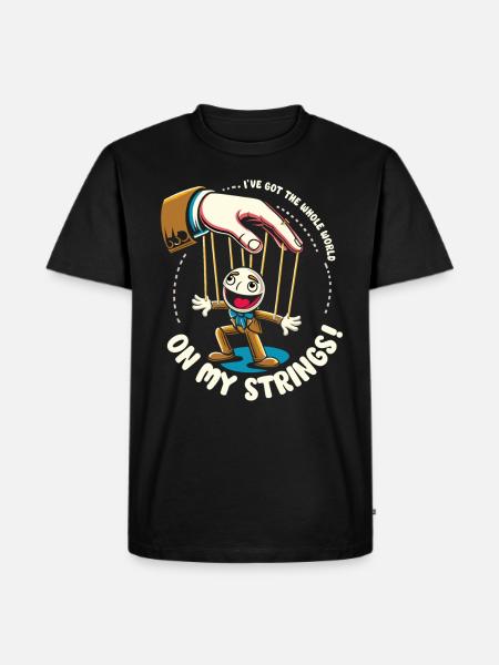 Puppet Mastery Shadow Play Bauchredner-geschenk - Männer Premium Bio T-Shirt - Schwarz
