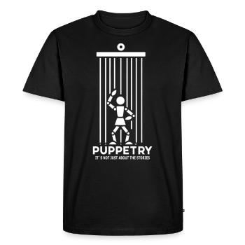 Puppet Mastery Shadow Play ventriloquist gift - Men's Premium Organic T-Shirt - black - Front - Nico (187cm)