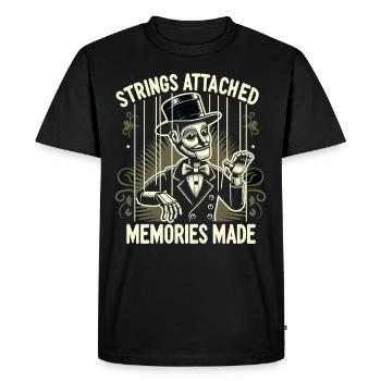 Puppet Mastery Shadow Play Ventriloquist Gift - Men's Premium Organic T-Shirt - black - Front - Nico (187cm)