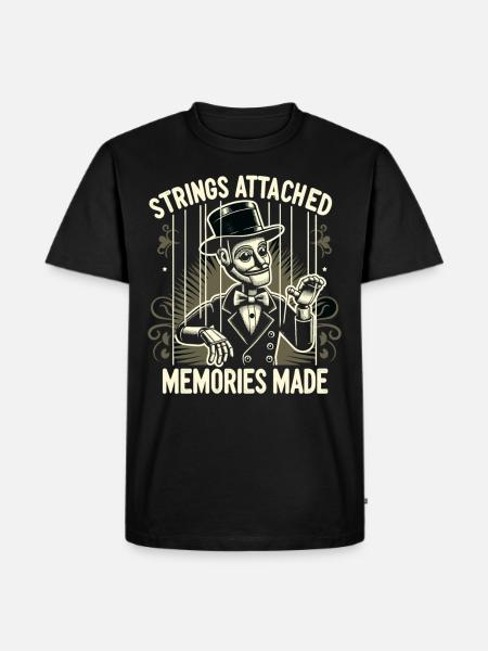 Puppet Mastery Shadow Play Bauchredner-geschenk - Männer Premium Bio T-Shirt - Schwarz