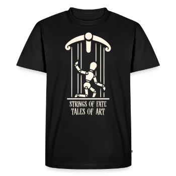 Puppet Mastery Shadow Play ventriloquist gift - Men's Premium Organic T-Shirt - black - Front - Nico (187cm)