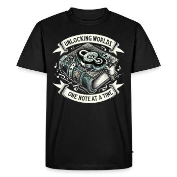 Cadeau pour les amoureux des livres avec - T-shirt Premium bio Homme - noir - Devant - Nico (187cm)