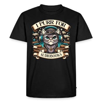 Cadeau pour les amoureux des livres avec - T-shirt Premium bio Homme - noir - Devant - Nico (187cm)