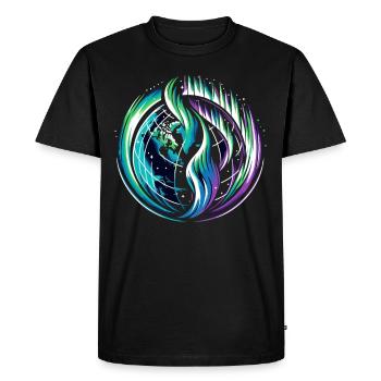 Aurora Aurora Tracker Alaska Wilderness - Men's Premium Organic T-Shirt - black - Front - Nico (187cm)