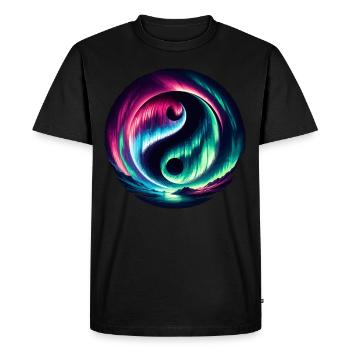 Aurora Aurora Tracker Alaska Wilderness - Men's Premium Organic T-Shirt - black - Front - Nico (187cm)
