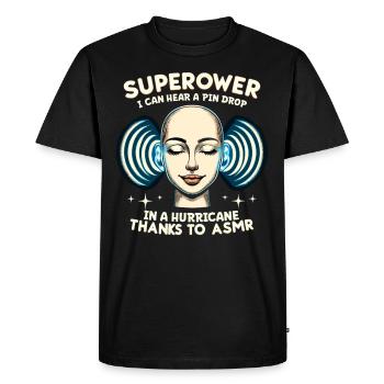 Asmr Chuchotement Asmr Enthousiaste Pleine conscience - T-shirt Premium bio Homme - noir - Devant - Nico (187cm)