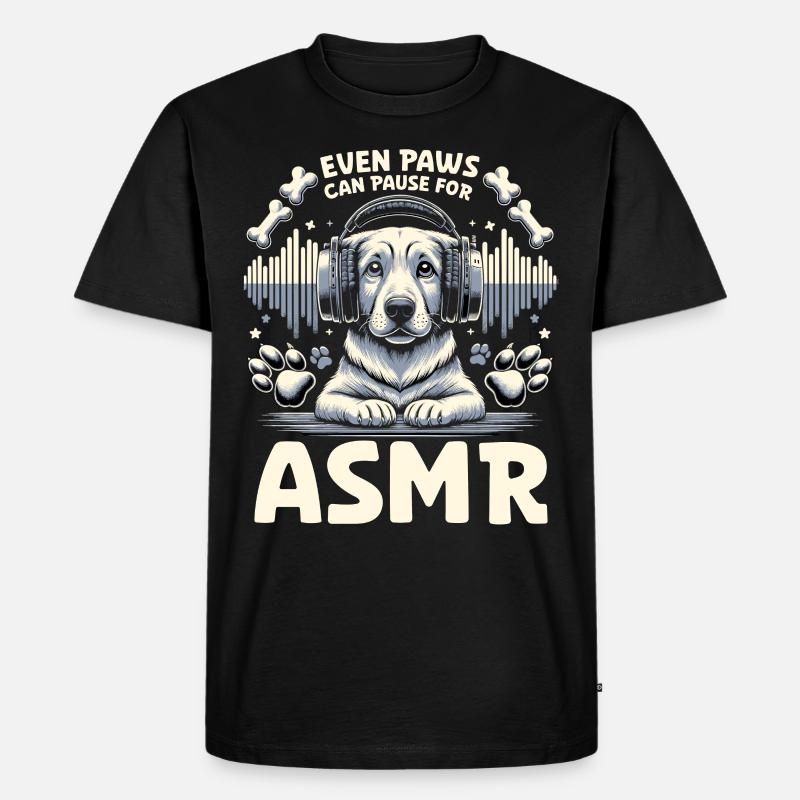 Asmr Whispering Asmr Enthusiast Mindfulness - Männer Premium Bio T-Shirt - Schwarz