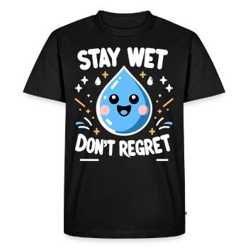 Hydration Drink Water Stay Hydrated Hydration - Men's Premium Organic T-Shirt - black - Front - Nico (187cm)