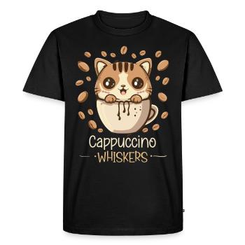 Pause-café amoureux des chats, amoureux du café chat mignon - T-shirt Premium bio Homme - noir - Devant - Nico (187cm)