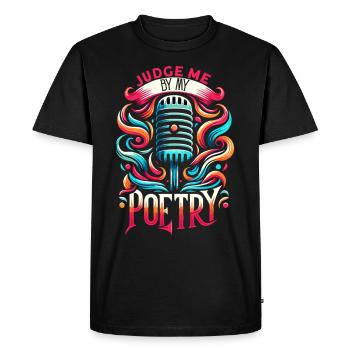 Poésie Slam Écrivain Poète Littérature Slam Journée de la poésie - T-shirt Premium bio Homme - noir - Devant - Nico (187cm)