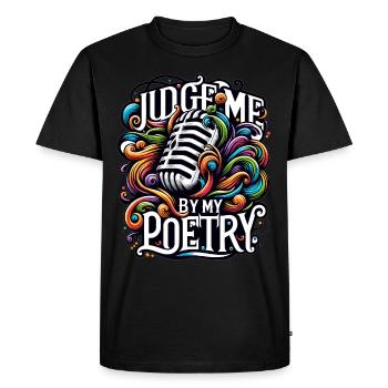 Poésie Slam Écrivain Poète Littérature Slam Journée de la poésie - T-shirt Premium bio Homme - noir - Devant - Nico (187cm)