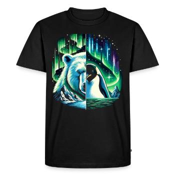 Aurora Aurora Tracker Alaska Wilderness - Men's Premium Organic T-Shirt - black - Front - Nico (187cm)