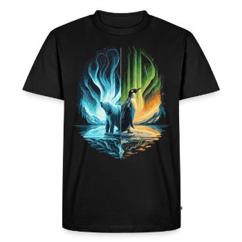 Aurora Aurora Tracker Alaska Wilderness - Men's Premium Organic T-Shirt - black - Front - Nico (187cm)