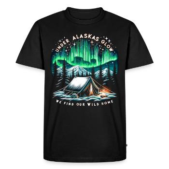 Aurora Aurora Tracker Alaska Wilderness - T-shirt Premium bio Homme - noir - Devant - Nico (187cm)
