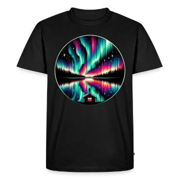 Aurora Aurora Tracker Alaska Wilderness - T-shirt Premium bio Homme - noir - Devant - Nico (187cm)