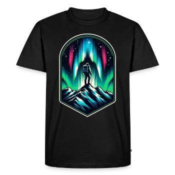 Aurora Aurora Tracker Alaska Wilderness - Men's Premium Organic T-Shirt - black - Front - Nico (187cm)