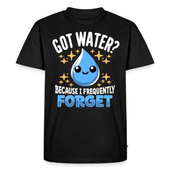 Hydration Drink Water Stay Hydrated Hydration - Men's Premium Organic T-Shirt - black - Front - Nico (187cm)