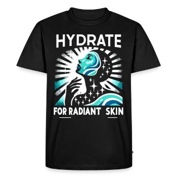 Hydration Drink Water Stay Hydrated - Men's Premium Organic T-Shirt - black - Front - Nico (187cm)
